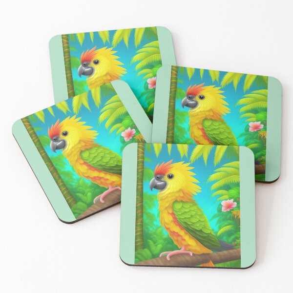 Item preview, Tropical Caique Parrot Design: Colorful and Playful Art for Bird Lovers | Redbubble designed and sold by Eline-Prints.