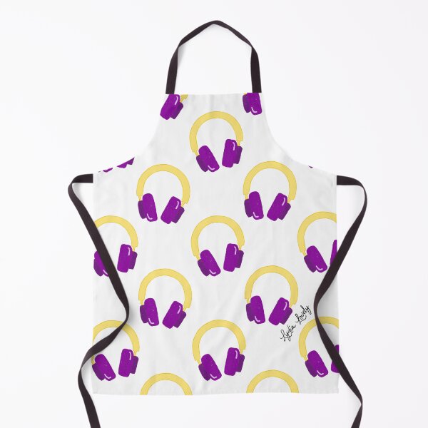 Artikelvorschau, Disco collection Headphones purple and yellow- white background entworfen und verkauft von Studio Lydia  Lovely.