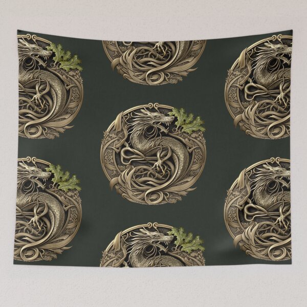 Item preview, Celtic symbol Mojenn fantasy style dragon designed and sold by MojennEditions.