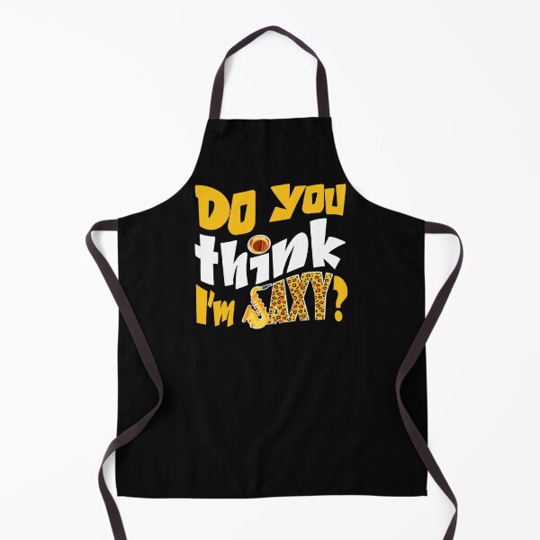 Item preview, DO YOU THINK I'M SAXY ? - MUSIC PUN - FUNNY ALLITERATION JOKE white & yellow designed and sold by KoolDsignsMUSIC.