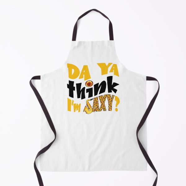 Item preview, DA YA THINK I'M SAXY ? - MUSIC PUN - FUNNY ALLITERATION JOKE black & yellow designed and sold by KoolDsignsMUSIC.