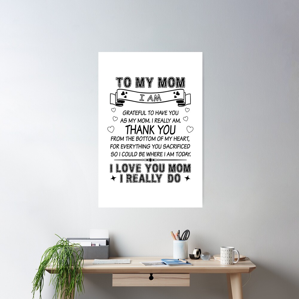 To My Mom Gifts From Son Daughter Mothers Day quotes  Greeting