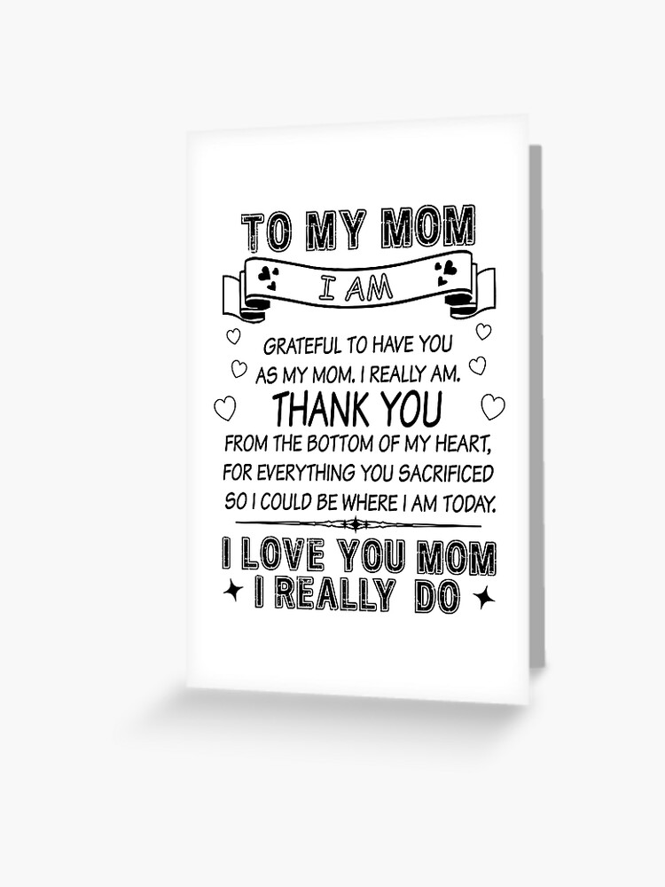 Funny Birthday Cards for Mom From Daughter - Happy Birthday Mom No Gift -  Birthday Card from Daughter, Baby Girl, Mommy, Mom, Mama, Mamma, Mother
