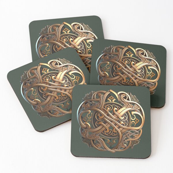 Item preview, Celtic symbol Mojenn fantasy style dragon designed and sold by MojennEditions.