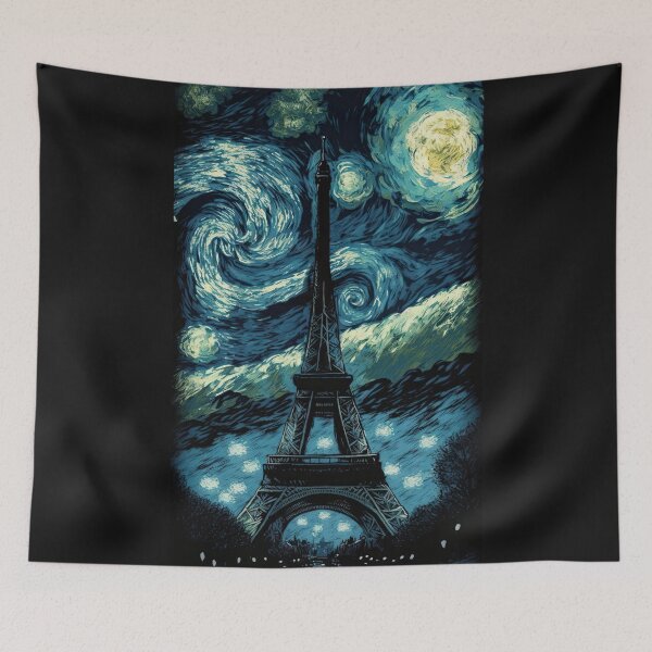 Item preview, Starry Night Over Paris designed and sold by OccultDreams.