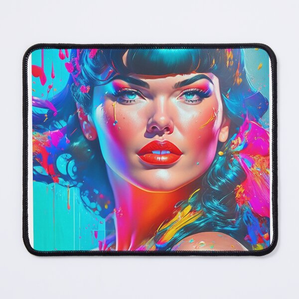 Item preview, Bettie Page Splash Art 1 designed and sold by HoseasArt.
