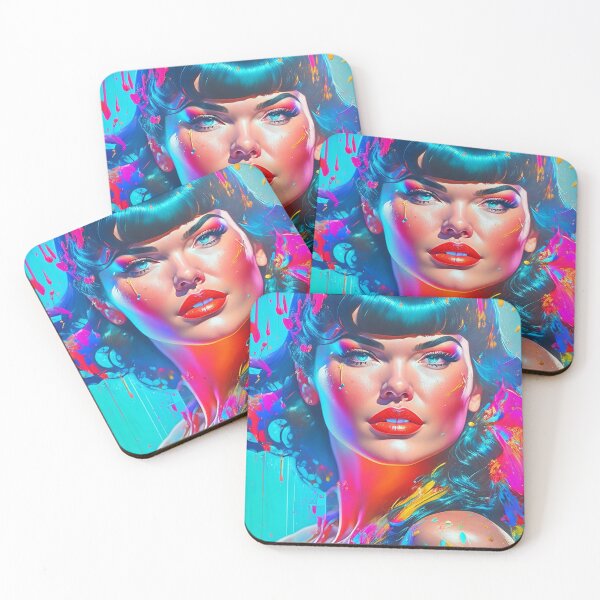Item preview, Bettie Page Splash Art 1 designed and sold by HoseasArt.