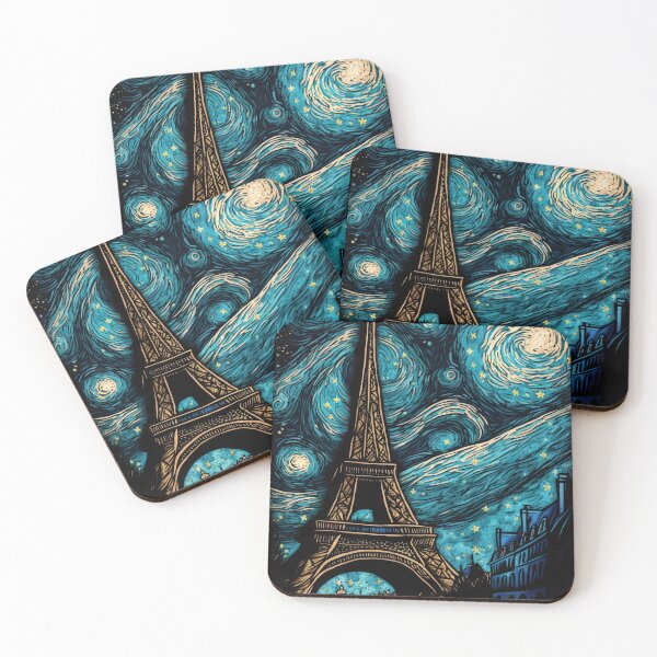 Item preview, Eiffel Tower with Starry Night designed and sold by OccultDreams.
