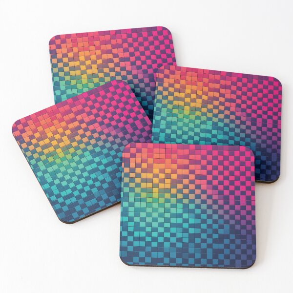 Item preview, Rainbow Pixel Colorful Checker Pattern designed and sold by PatternBestFan.