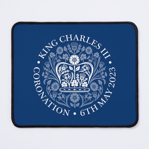 Item preview, King Charles III The Coronation Emblem 2023 White-Dark Blue designed and sold by ArtCounts.