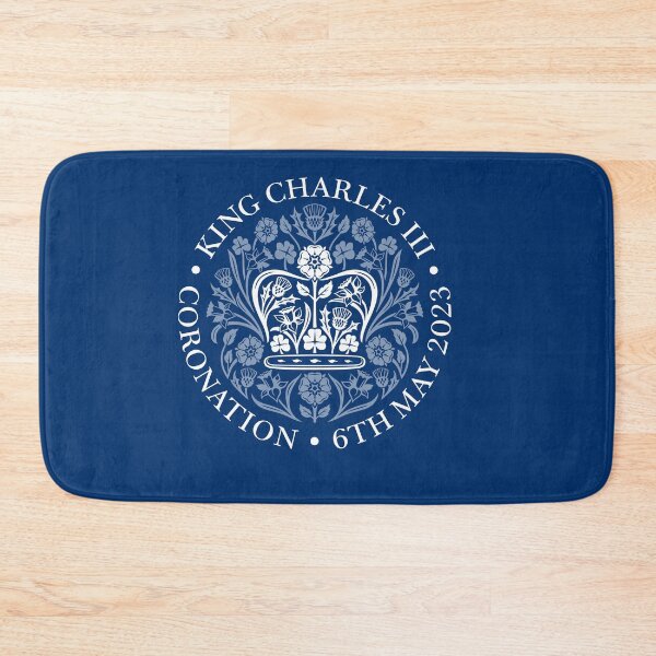 Item preview, King Charles III The Coronation Emblem 2023 White-Dark Blue designed and sold by ArtCounts.
