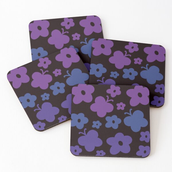 Item preview, Butterflies and Flowers dark colors designed and sold by awsomepatterns.