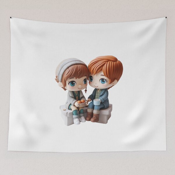 Item preview, Cute Chibi Dolls In Love - The First Date  designed and sold by TVBArchive.