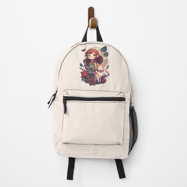 Item preview, Cute Girl & Cat Kawaii Anime Floral Cat Lover designed and sold by SecretDicer.