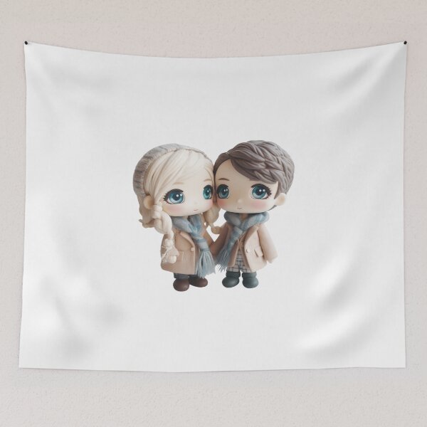 Item preview, Adorable Anime Chibi Dolls In Love - The First Date  designed and sold by TVBArchive.