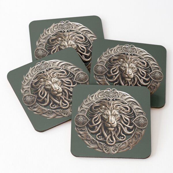 Item preview, Celtic symbol Mojenn fantasy style lion designed and sold by MojennEditions.