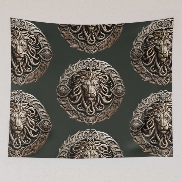 Item preview, Celtic symbol Mojenn fantasy style lion designed and sold by MojennEditions.
