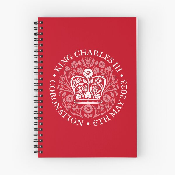 Item preview, King Charles III The Coronation Emblem 2023 White-Dark Red designed and sold by ArtCounts.