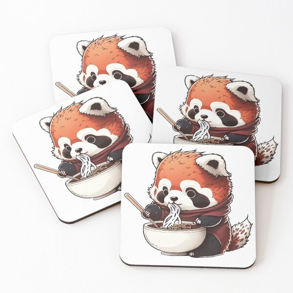 Item preview, Kawaii Red Panda Eating Ramen - A Perfect Gift for Ramen Lovers and Fans of Adorable Red Pandas! designed and sold by Shegohi.