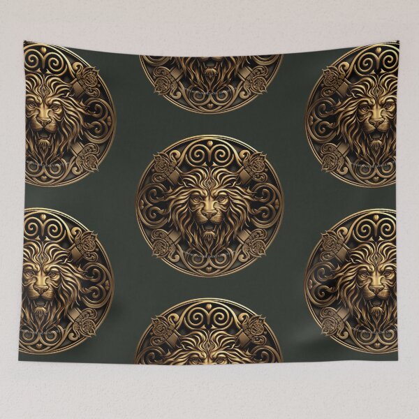 Item preview, Celtic symbol Mojenn fantasy style lion designed and sold by MojennEditions.