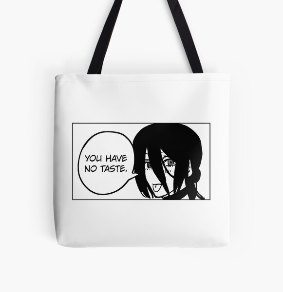 Large Tote Bag Sad Girl Bad Girl Anime Waifu Babe Grocery 