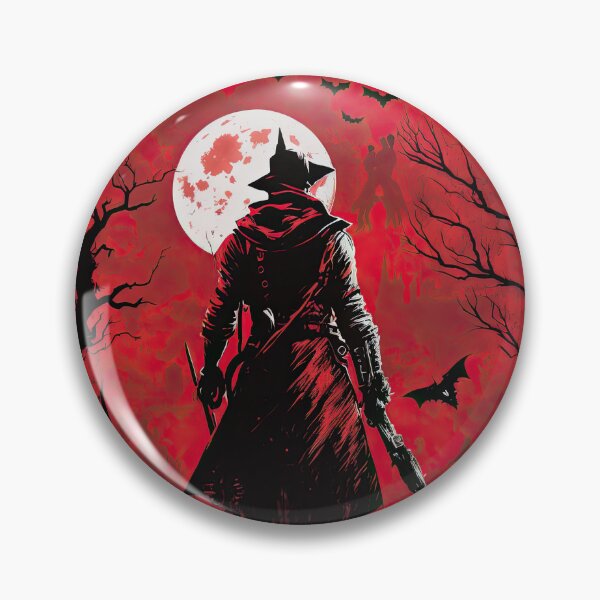 Item preview, Bloodborne Inspired Art - On the Hunt - Red Moon Gothic Horror designed and sold by SKAYAT.
