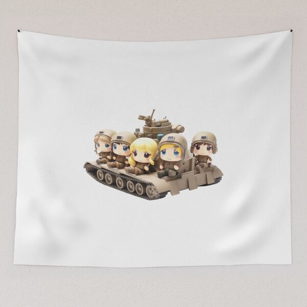Item preview, Cute Military Chibi Dolls - Chillin on The Battle Tank designed and sold by TVBArchive.