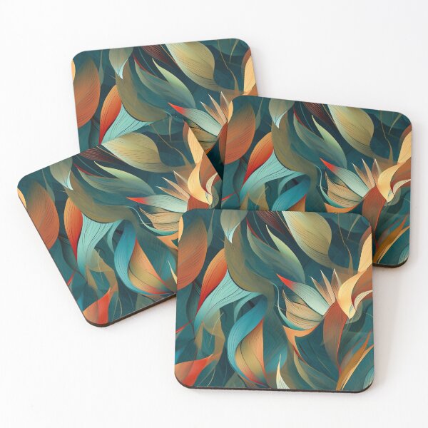 Item preview, Blue and grean abstract organic pattern designed and sold by DyliDaily.