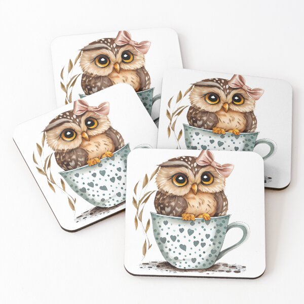 Item preview, Lindo búho con una taza designed and sold by 0allthing.