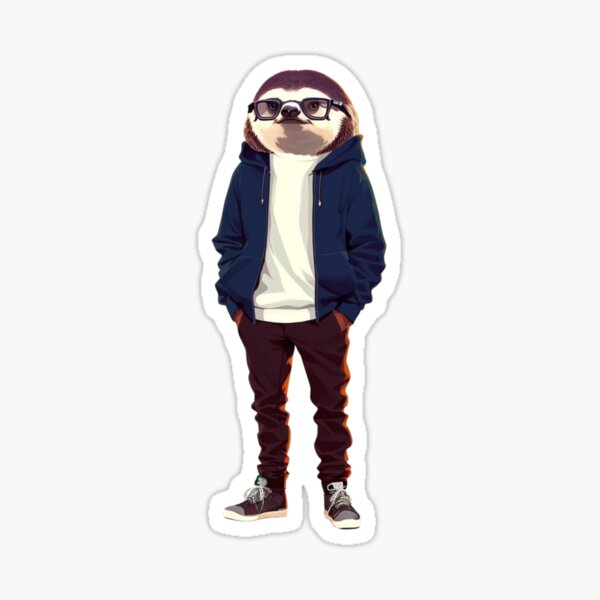 Item preview, Hipster Sloth V26 designed and sold by HipsterAnimals.