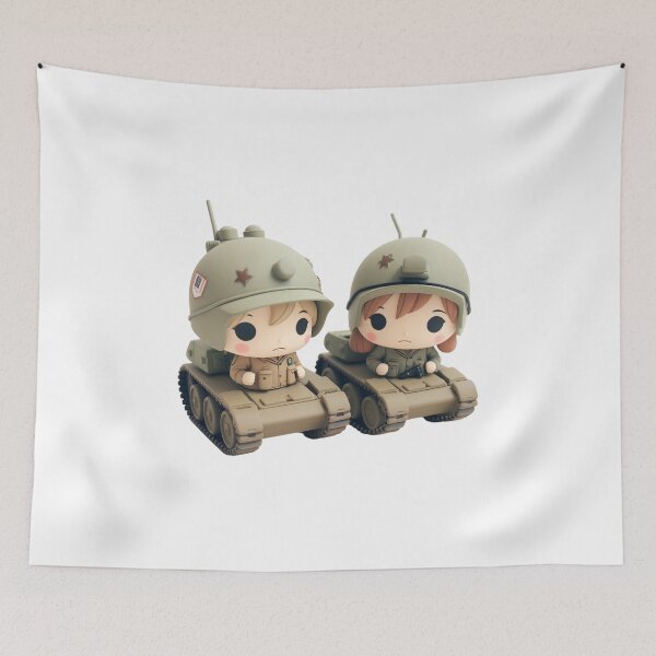 Item preview, Cute Military Chibi Dolls - The Tank Crew  designed and sold by TVBArchive.