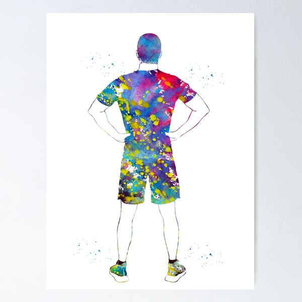 Watercolor Fitness Posters for Sale