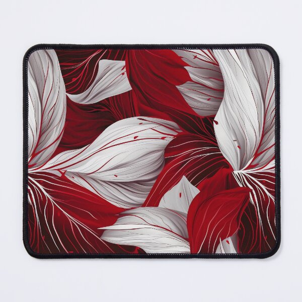 Item preview, Red and white abstract organic pattern designed and sold by DyliDaily.