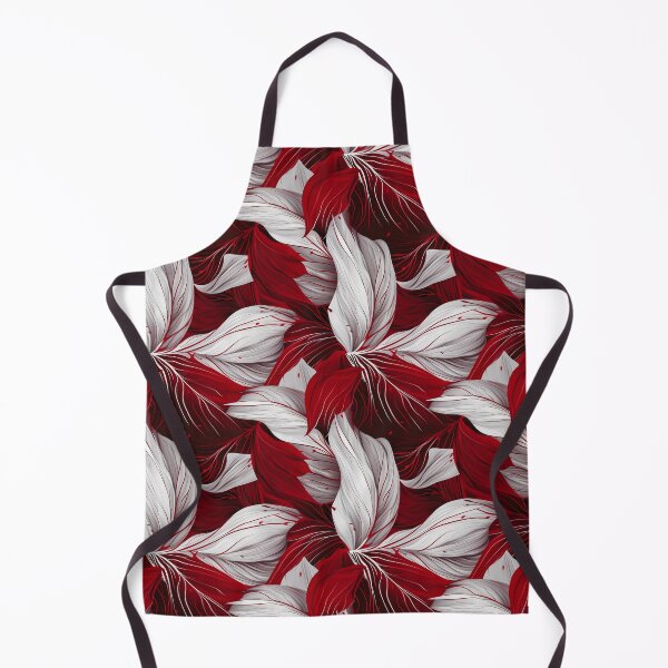 Item preview, Red and white abstract organic pattern designed and sold by DyliDaily.