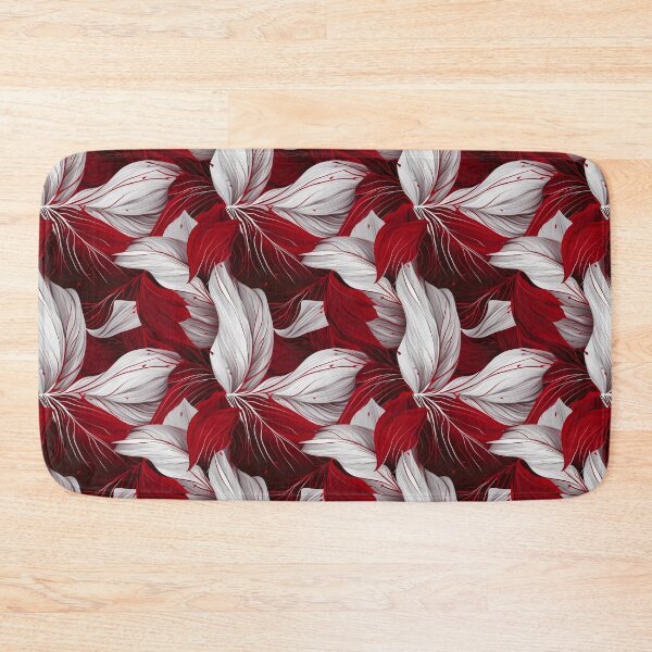 Item preview, Red and white abstract organic pattern designed and sold by DyliDaily.