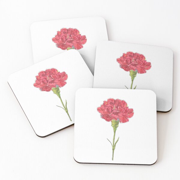 Item preview, January Flower Carnation Red Watercolor designed and sold by JYillustrations.