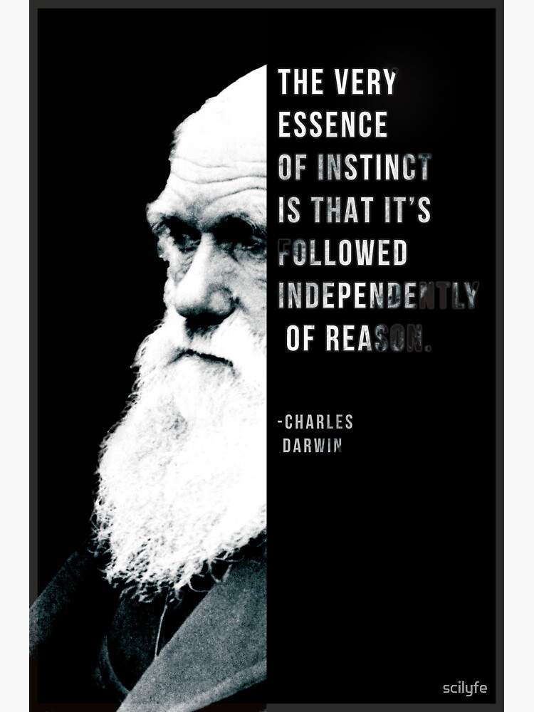 "Charles Darwin Instinct" Sticker for Sale by scilyfe Redbubble