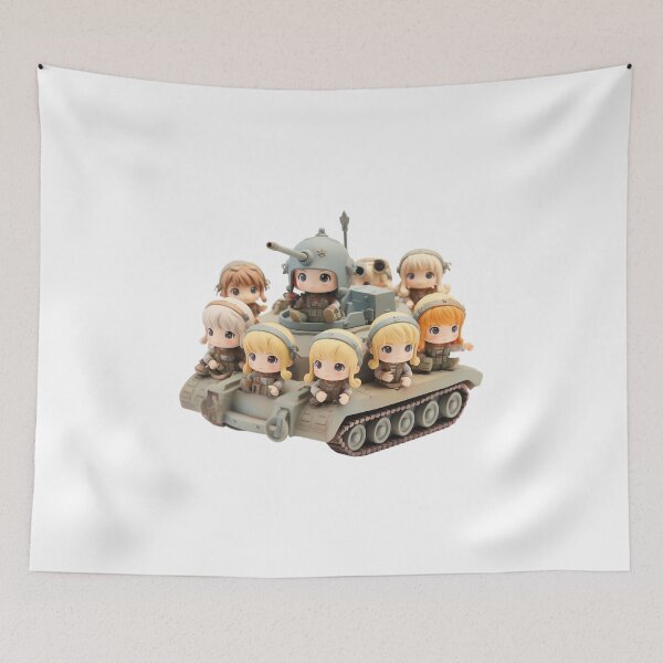 Item preview, Adorable Military Chibi Girls Dolls - The Tank Crew  designed and sold by TVBArchive.