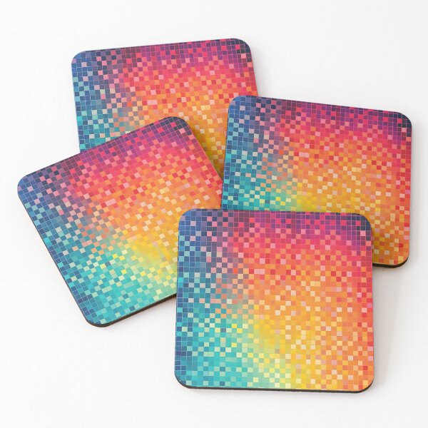 Item preview, Rainbow Pixelart Colorful Checker Pattern designed and sold by PatternBestFan.