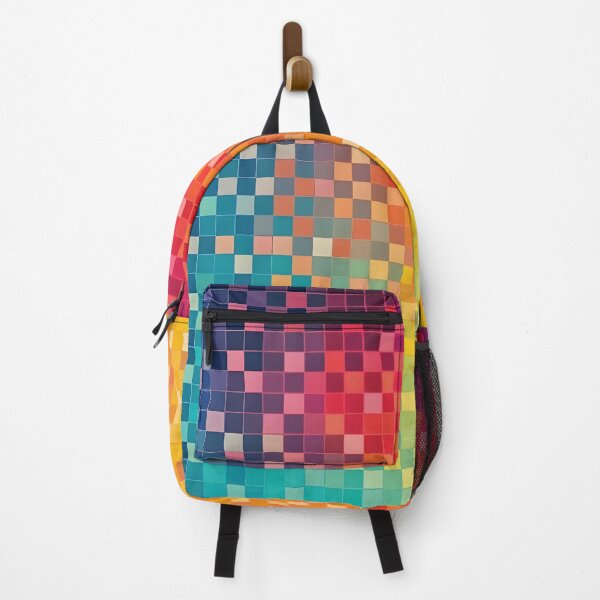 Artikelvorschau, Regenbogen Pixelart buntes Schachbrettmuster entworfen und verkauft von PatternBestFan.