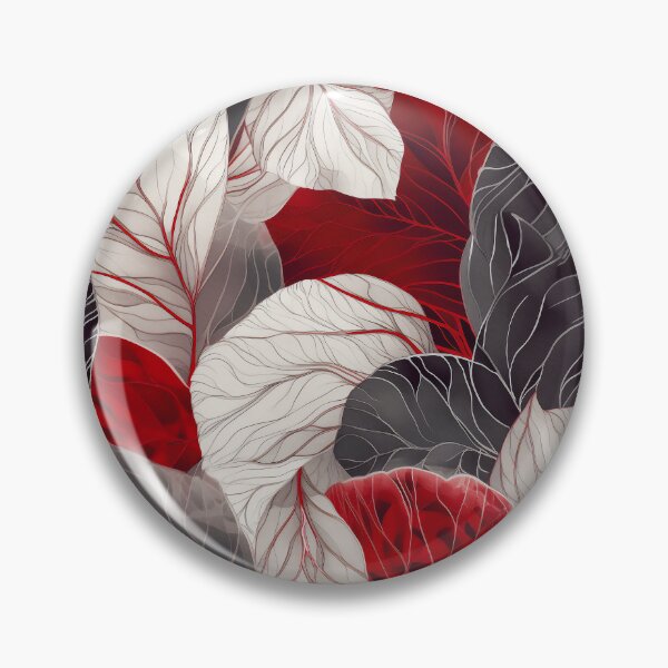 Item preview, White and red abstract organic pattern designed and sold by DyliDaily.