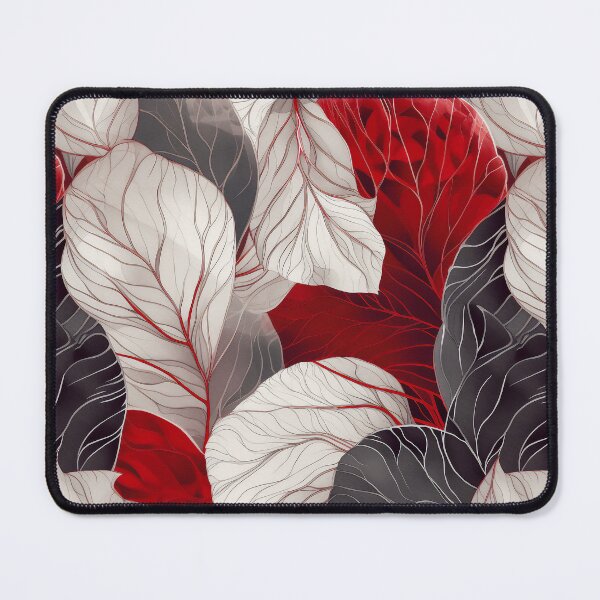 Item preview, White and red abstract organic pattern designed and sold by DyliDaily.