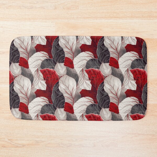 Item preview, White and red abstract organic pattern designed and sold by DyliDaily.