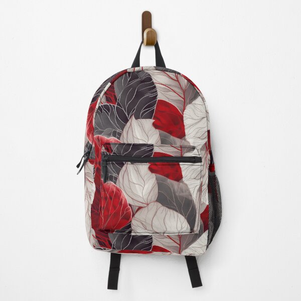 Item preview, White and red abstract organic pattern designed and sold by DyliDaily.