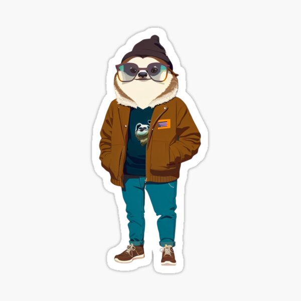 Item preview, Hipster Sloth V27 designed and sold by HipsterAnimals.