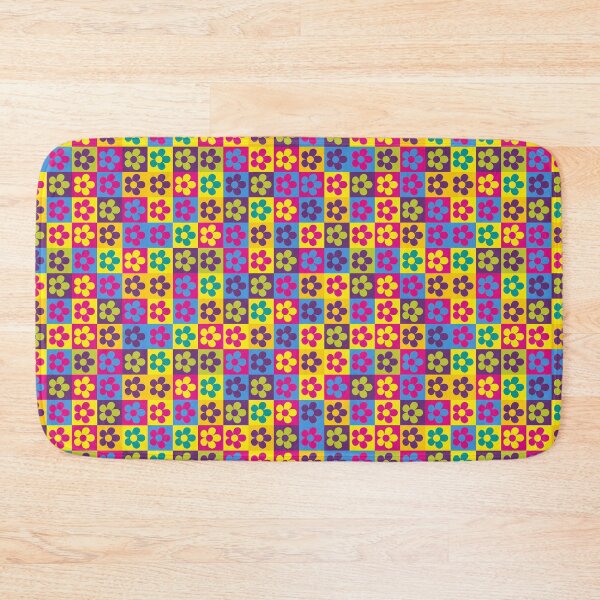 Item preview, Checkered Flower Seamless Patterns designed and sold by backham-design.