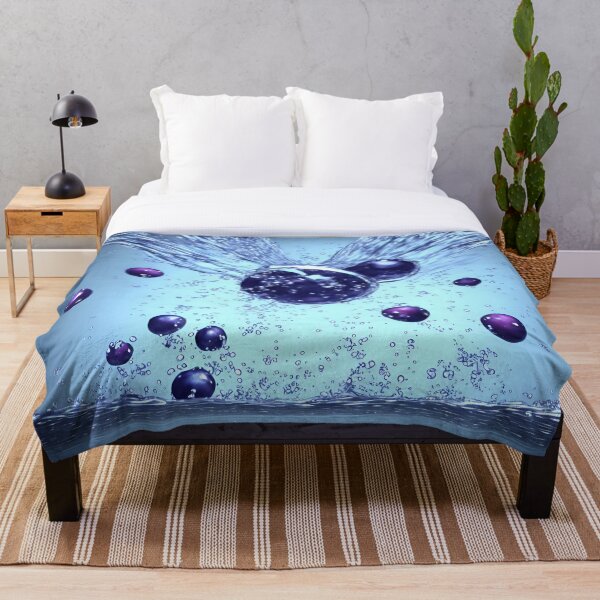 Item preview, Fruits Blueberries Falling In Water - Fruits designed and sold by internlvisions.