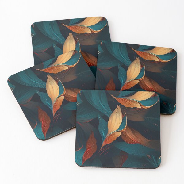 Item preview, Dark water blue and grean abstract organic pattern designed and sold by DyliDaily.