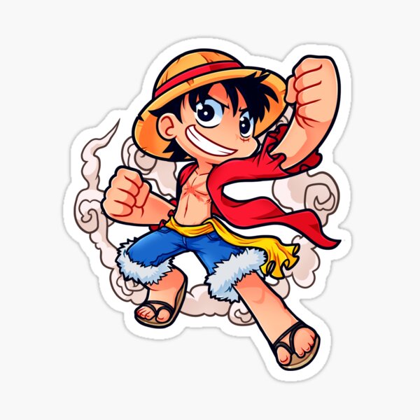 Pegatina One Piece Calavera Luffy 1 Color – adhesivosNatos