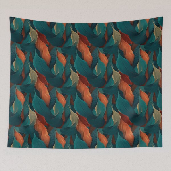 Item preview, Ground blue and grean abstract organic pattern designed and sold by DyliDaily.